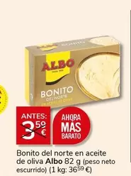 Oferta de Albo - Bonito Del Norte En Aceite De Oliva por 3€ en Supermercados Charter