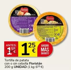Oferta de Floristan - Tortilla De Patata Con O Sin Cebolla por 1,25€ en Supermercados Charter