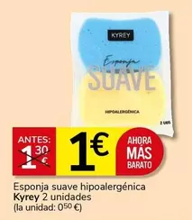 Oferta de Esponja Suave Hipoalergénica por 1€ en Supermercados Charter