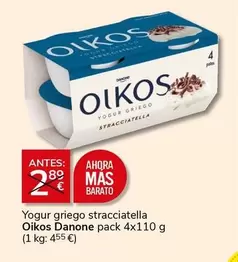 Oferta de OIKOS - Yogur Griego Stracciatella en Supermercados Charter