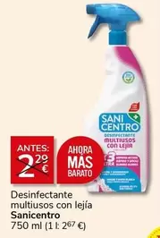 Oferta de Sanicentro - Desinfectante Multiusos Con Lejía por 2€ en Supermercados Charter