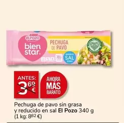 Oferta de El Pozo - Pechuga De Pavo Sin Grasa Y Reducido En Sal por 3€ en Supermercados Charter