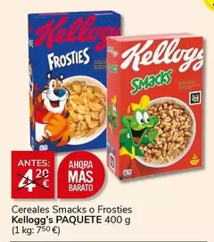 Oferta de Kellogg's - Cereales Smacks O Frosties en Supermercados Charter