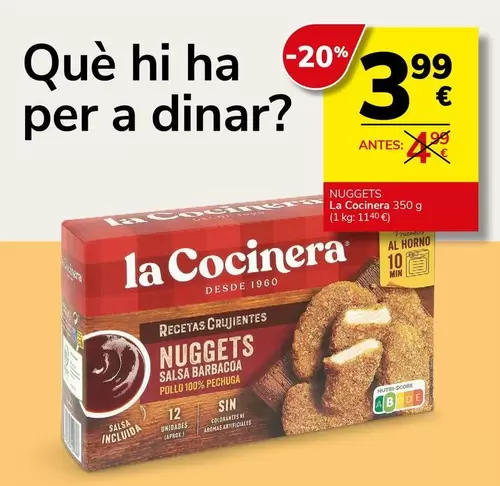 Oferta de La Cocinera - Nuggets por 3,99€ en Supermercados Charter