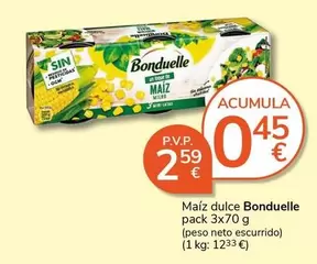 Oferta de Bonduelle - Maiz Dulce por 2,59€ en Supermercados Charter