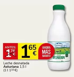 Oferta de La Asturiana - Leche Desnatada por 1,65€ en Supermercados Charter
