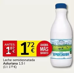 Oferta de La Asturiana - Leche Semidesnatada por 1,72€ en Supermercados Charter