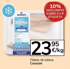 Oferta de Consum - Filetes De Lubina por 23,95€ en Supermercados Charter