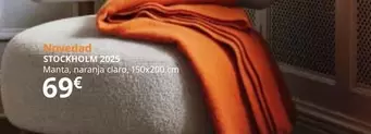 Oferta de Stockholm - 2025 Manta, Naranja Claro por 69€ en IKEA