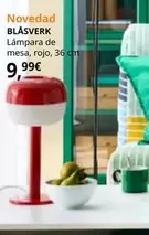 Oferta de Blåsverk - Lámpara De Mesa, Rojo por 9,99€ en IKEA