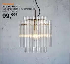 Oferta de Stockholm - 2025 Lámpara De Techo, Vidrio/chapado En Latón por 99,99€ en IKEA