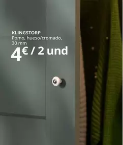 Oferta de Klingstorp - Pomo, Hueso/ Cromado, 30 Mm por 4€ en IKEA
