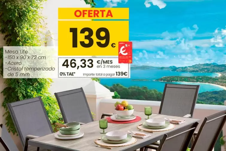 Oferta de Mesa Life por 139€ en Eroski