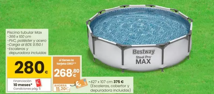 Oferta de Bestway - Piscina Tubular Max por 280€ en Eroski