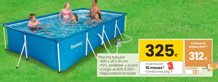 Oferta de Bestway - Piscina Tubular por 325€ en Eroski