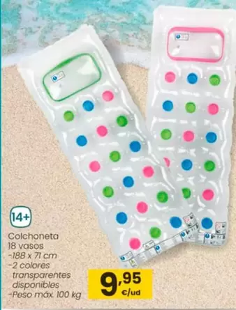 Oferta de Intex - Colchoneta 18 Vasos por 9,95€ en Eroski