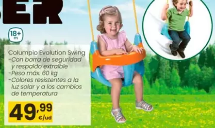 Oferta de Columpio Evolution Swing por 49,99€ en Eroski