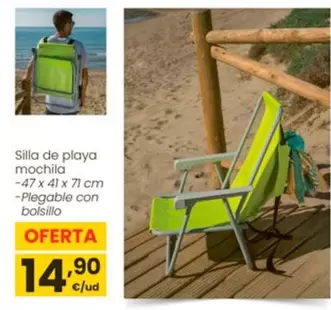 Oferta de Silla De Playa Mochila por 14,9€ en Eroski