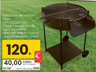 Oferta de Barbacoa De Carbón por 120€ en Eroski