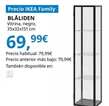 Oferta de Blaliden - Vitrina, Negro por 69,99€ en IKEA