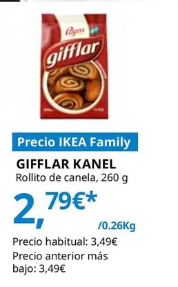 Oferta de Gifflar Kanel - Rollito De Canela por 2,79€ en IKEA