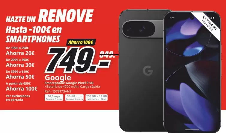 Oferta de Google - Ahorro por 749€ en MediaMarkt