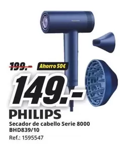 Oferta de Philips - Secador De Cabello Serie 8000 Bhd839/10 por 149€ en MediaMarkt