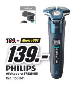 Oferta de Philips - Afeitadora S7885/55 por 139€ en MediaMarkt