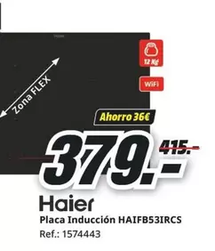 Oferta de Haier - Placa Inducción Haifb53ircs por 379€ en MediaMarkt