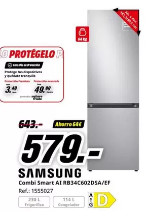 Oferta de Premium - Combi Smart Ai Rb34c602dsa/ef por 579€ en MediaMarkt