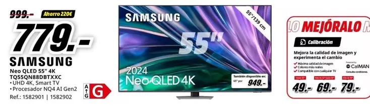 Oferta de Samsung - Tv 55'' 4k por 779€ en MediaMarkt