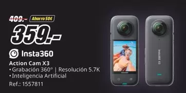 Oferta de Insta360 - Action Cam X3 por 359€ en MediaMarkt