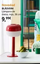 Oferta de Blåsverk - Lámpara De Mesa, Rojo por 9,99€ en IKEA