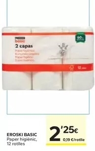 Oferta de Eroski Basic - Paper Higienic por 2,25€ en Caprabo