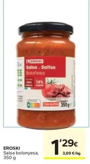 Oferta de Eroski - Salsa Bolonyesa por 1,29€ en Caprabo