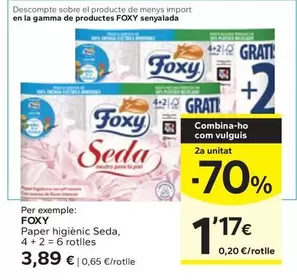 Oferta de Foxy - Paper Higienic Seda por 3,89€ en Caprabo