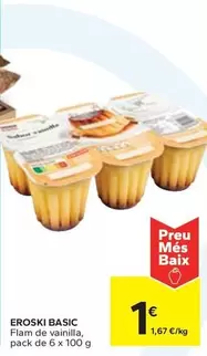 Oferta de Eroski Basic - Flam De Vanilla por 1€ en Caprabo