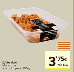 Oferta de Casa Mas - Macarrones A La Bolonyesa por 3,75€ en Caprabo