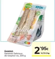Oferta de Ñaming - Sandvitx Delicious De Tonyina I Ou por 2,95€ en Caprabo