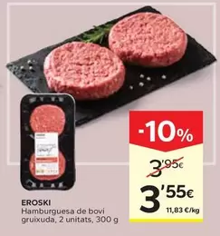 Oferta de Eroski - Hamburguesa De Bovi Gruixuda por 3,55€ en Caprabo