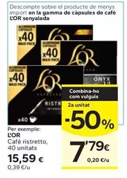 Oferta de L'or - Cafe Ristretto  por 15,59€ en Caprabo