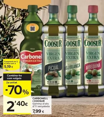 Oferta de  Carbonell/Coosur - Gamma D'olis por 7,99€ en Caprabo
