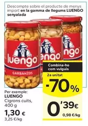 Oferta de Luengo - Cigrons Cuits por 1,3€ en Caprabo