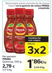 Oferta de Prima - Quetxup por 2,79€ en Caprabo