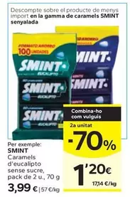 Oferta de Smint - Caramels D'Eucalipto Sense Sucre por 3,99€ en Caprabo