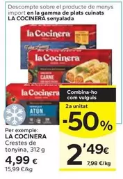 Oferta de La Cocinera - Crestes De Tonyina por 4,99€ en Caprabo
