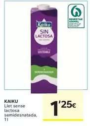 Oferta de Kaiku - Llet Sense Lactosa Semidesnatada por 1,25€ en Caprabo