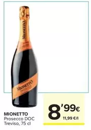 Oferta de Mionetto - Prosecco DOC Treviso por 8,99€ en Caprabo