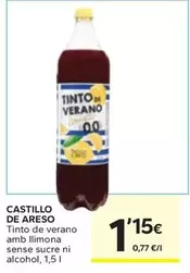 Oferta de Castillo De Areso - Tinto De Verano Amb Llimona Sense Sucre Ni Alcohol por 1,15€ en Caprabo