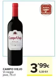 Oferta de Campo Viejo - Vi Negre Jove por 3,99€ en Caprabo